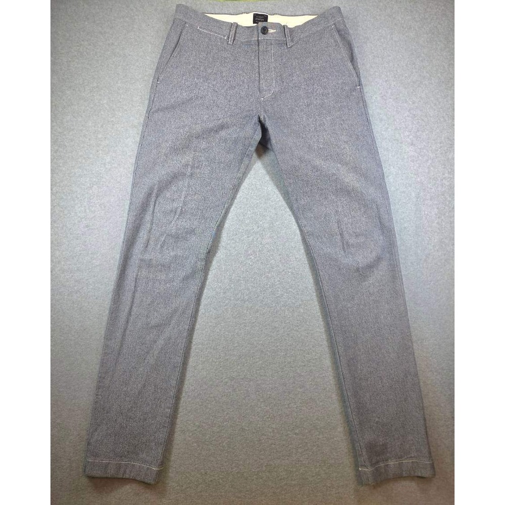 J.Crew 484 Slim Fit Stretch Chino Pants Mens 32x34 Gray Cotton Blend
